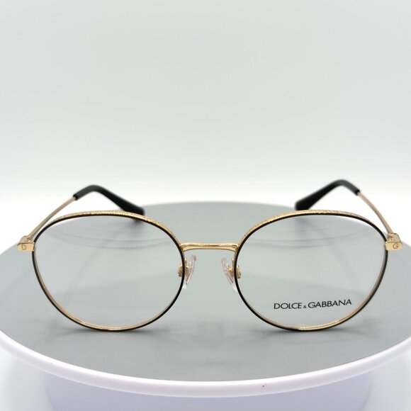 Dolce & Gabbana Eyeglasses Frames DG1334 Gold Black Wire Frame 53-18-140 - Picture 2 of 9